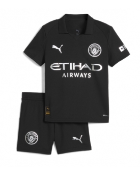 Manchester City Maglia Gara Trasferta Repliche 2025-26 Bambino Maniche Corte